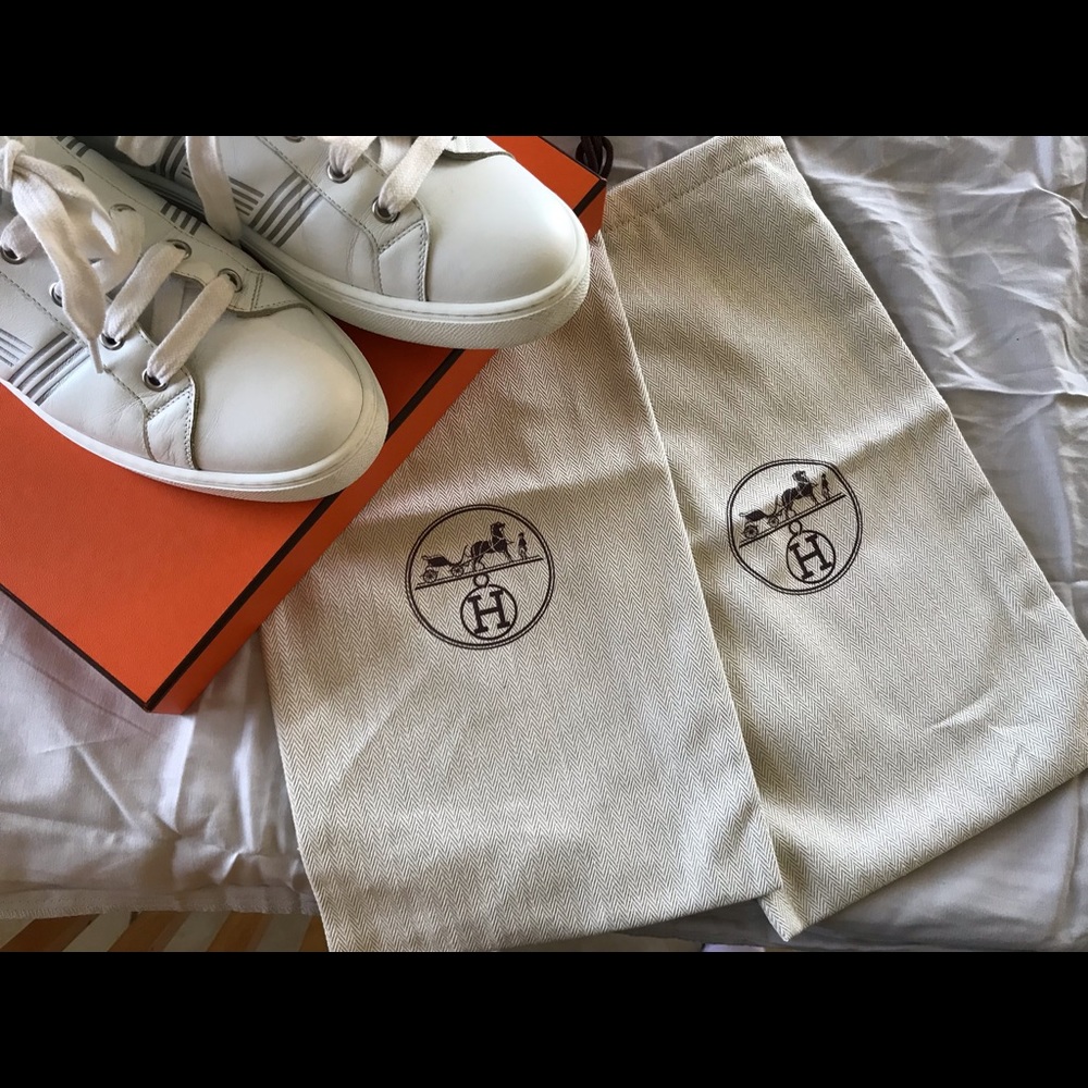 Hermes Avantage sneakers white/silver (argent) 39.5 EU - Picture 10 of 14